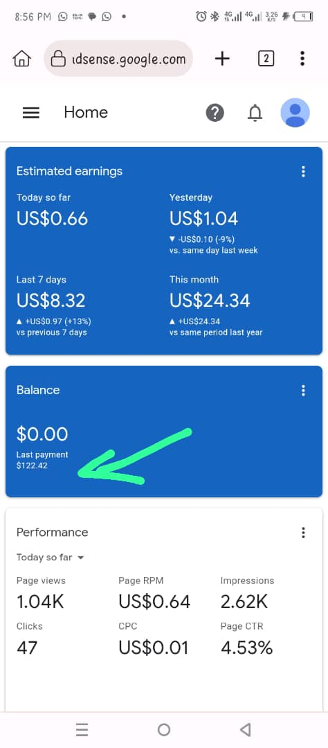 1X Payment Received NIGERIA 🇳🇬 AdSense Available