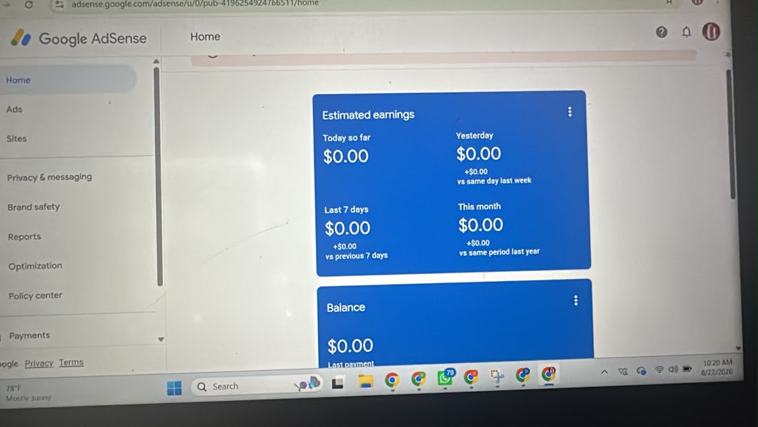 1x Payment Received Naija AdSense Account – .Com.NG Domain, Live Ads