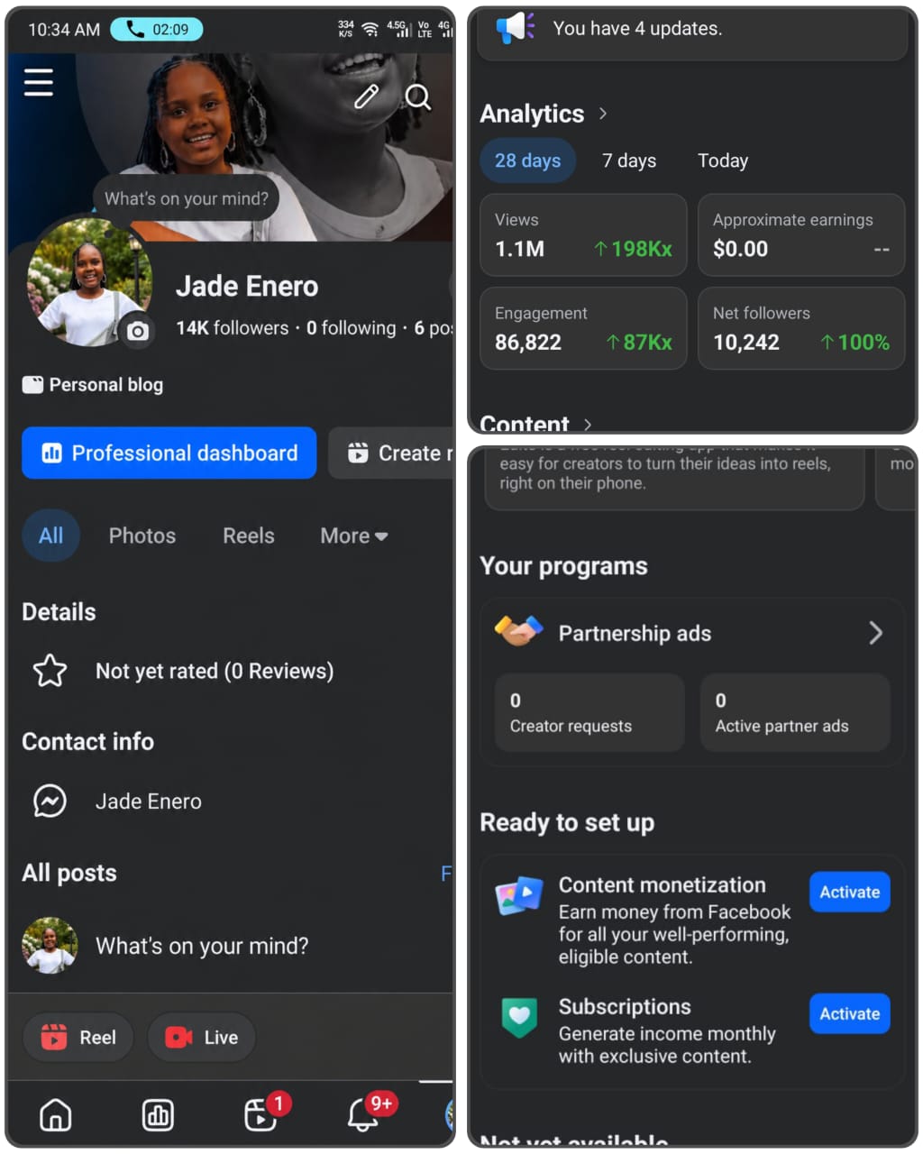 14k Nigerian Monetized Facebook Page - 1M Views/7d