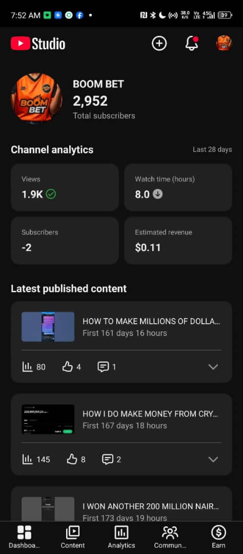 2.9k Subscribers Monetized YouTube Channel - Sports/Betting Niche