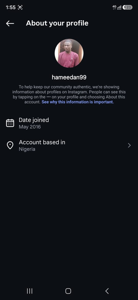 1k Followers Instagram Account (Nigeria Audience)