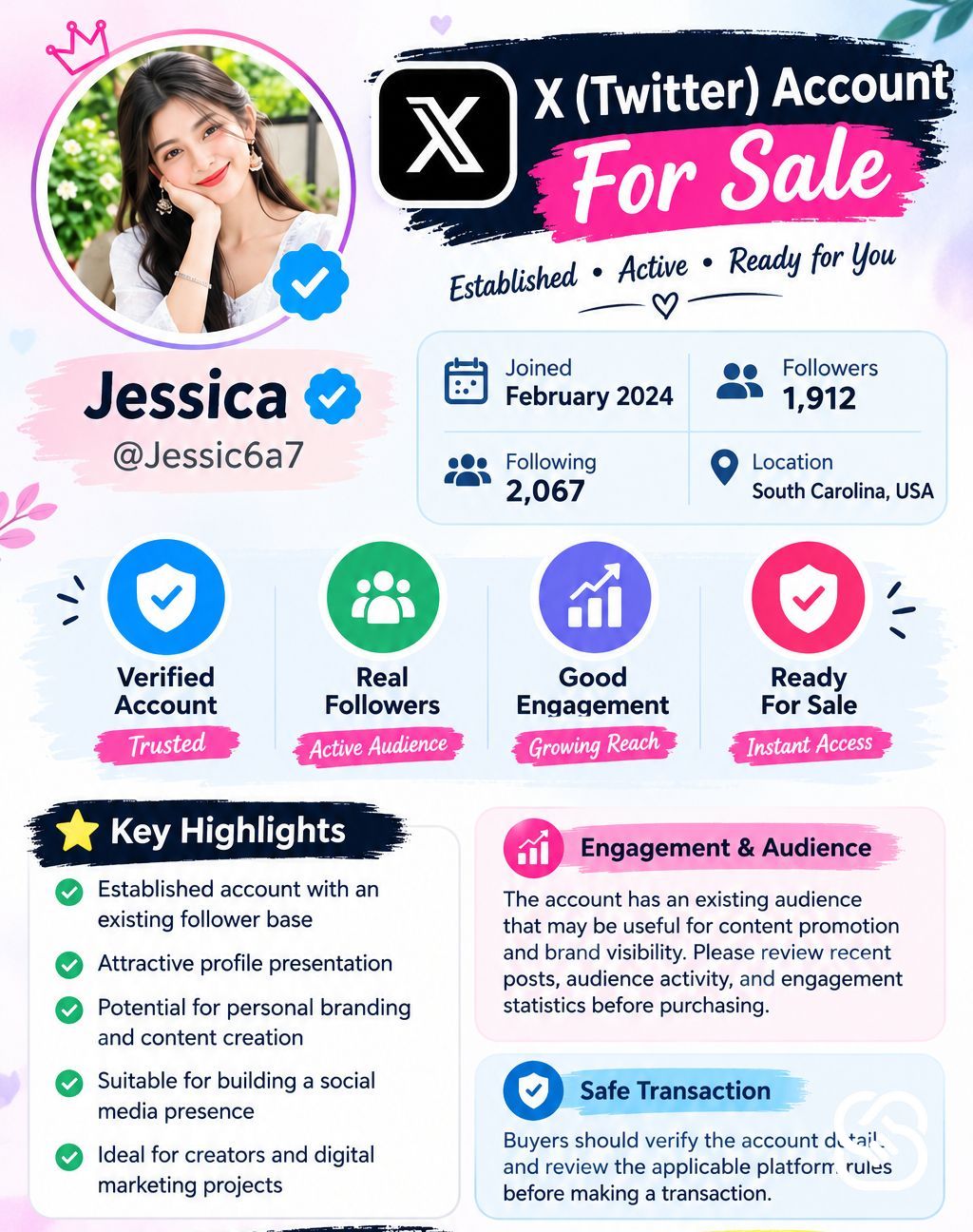 2.7 year old x account follower 1.9k+ for sale π€ create in February 204